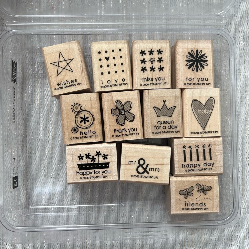 Stampin’ Up! Set of 12 Stamps, called Tagger’s Dozen